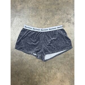 Juicy Couture Sleep Shorts Womens XLarge Gray Velour Logo Waist Pajama